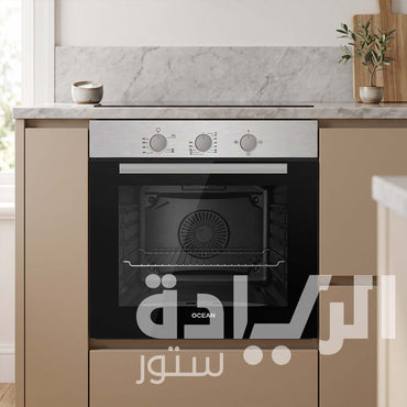 فرن غاز بلت إن أوشن (Ocean) 60 سم ستانلس ستيل، شواية غاز، مروحة طهي + مروحة تبريد، تايمر جرس – موديل OOGR 65 I F SV