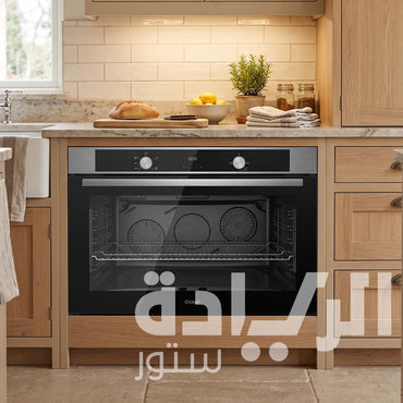 فرن غاز بلت إن أوشن (Ocean) 90 سم ستانلس ستيل، ميزة القلاية الهوائية تنظيف كتالتيك ذاتي، تايمر بفصل تلقائي، وباب هيدروليك – موديل OOGR95 IB ECF2 SV