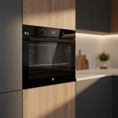 فرن بلت إن غاز بيورتي 90 سم XXL - أمان كامل وشواية غاز - OPRQG90BL