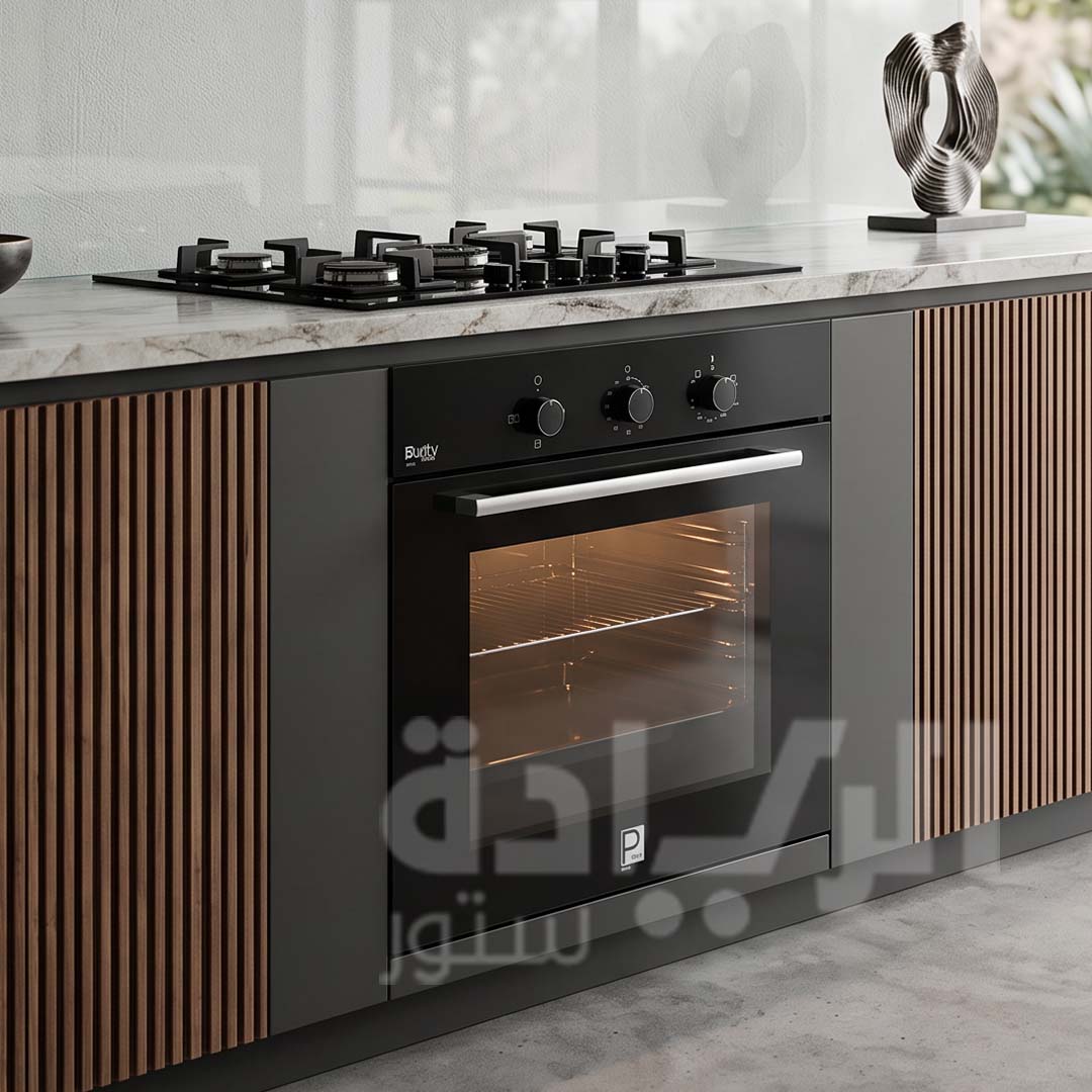 Purity Built-in Gas Oven 60 cm - 65 Liter Black with Grill - Model - OPT602GG