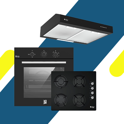 طقم بلت إن بيورتي - فرن بيورتي بلت ان غاز 60 سم أسود مع شواية - موديل - OPT602GG + مسطح غاز بيورتي بلت إن – 4 شعلات زهر – 60 سم – موديل - PT601GLBL + شفاط مسطح بيورتي بلت إن 60 سم أسود - قوة شفط 450 م3/ساعة - موديل – PTSLIM 60 BL