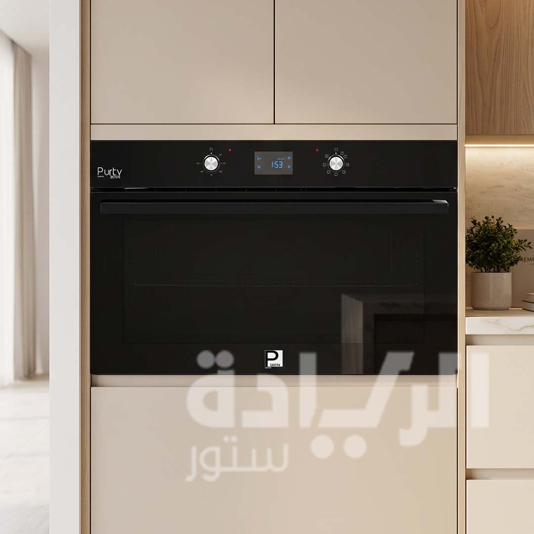 فرن بيورتي بلت إن كهرباء 90 سم ديجيتال تاتش – ستانلس ستيل أسود – سعة 105 لتر – موديل - OPT902EED