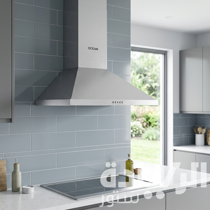 شفاط مطبخ هرمي أوشن للمطبخ 60 سم بقوة شفط 650 م³/ساعة وبقدرة كهربائية 115 وات مع  3 سرعات - موديل - OWCHR 66 I CF