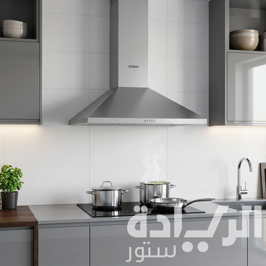 شفاط مطبخ هرمي أوشن 90 سم - قوة شفط 650 م³/ساعة - موديل – OWCHR 96 I CF