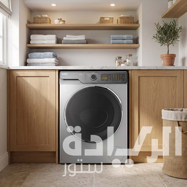 غسالة ملابس بالمجفف أوشن (Ocean) 9 كجم غسيل و6 كجم تجفيف لون سيلفر، 1400 لفة/دقيقة – موديل OWD 9614 WT S