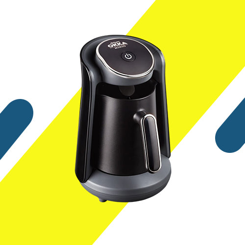 أرزوم أوكا مينيو ماكينة القهوة التركية – أسود/فضي – 480 واط – سعة 4 فناجين موديل - OK004-K