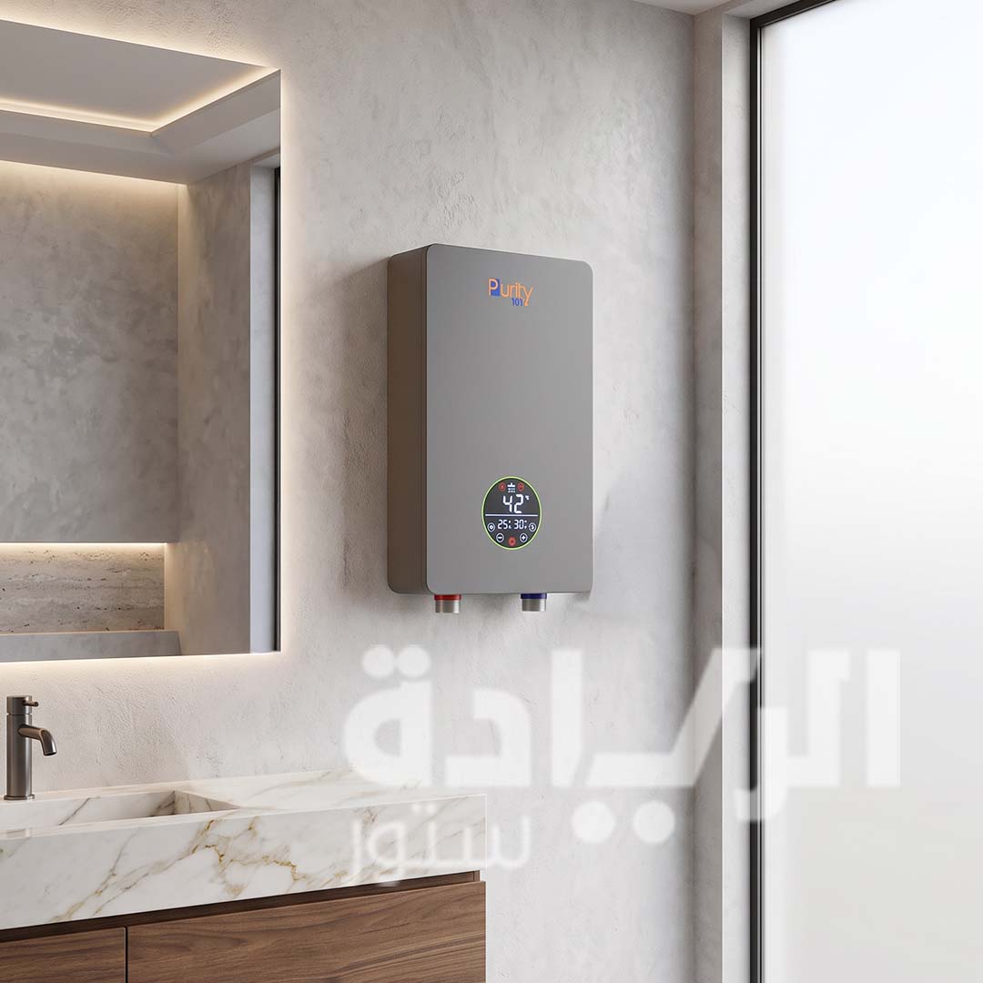 Purity Digital Instant Water Heater 11 kW – P101 11 kW GRAY – Strongest Performance for 2 Showers and Jacuzzi with Remote Control