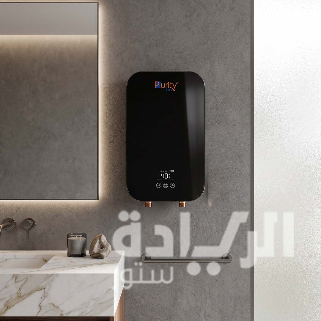 Digital Instant Water Heater Purity 9 kW - P101 9 kW BL - Royal Black with 5 Safety Factors and Remote Control