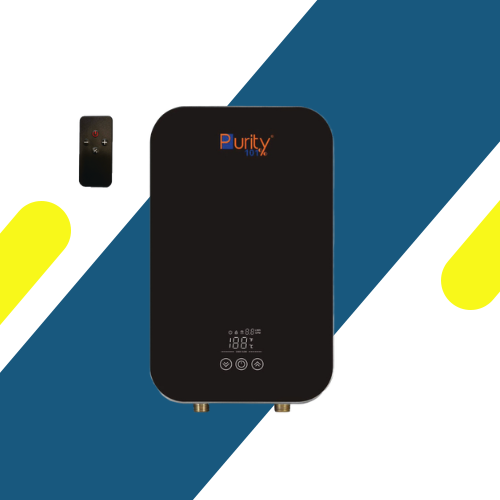 سخان مياه فوري ديجيتال بيورتي (Purity) 9 كيلو وات – P101 9 kW BL – أسود ملكي بـ 5 عوامل أمان وريموت كنترول