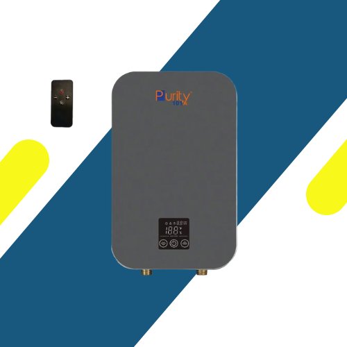 سخان مياه فوري ديجيتال بيورتي (Purity) 9 كيلو وات – P101 9 kW GRAY – رمادي بـ 5 عوامل أمان وريموت كنترول