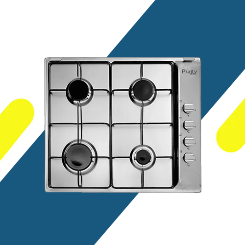 بوتاجاز غاز بلت إن بيورتي 4 شعلة – ستانلس ستيل – اشعال ذاتي وأمان كامل – مقاس 60 سم – موديل P601X