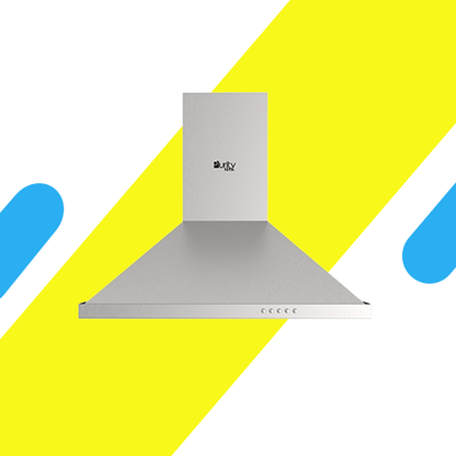 شفاط بيورتي هرمي - 90 سم - فضي - قوة شفط 650 م3/ساعة - موديل - PANSY 90 X