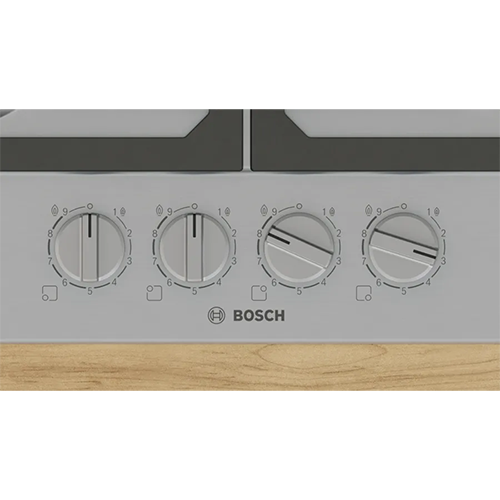 Bosch Series 6 60 cm Built-in Gas Hob - 4 Burners - Stainless Steel - Model PCP6A5I90M