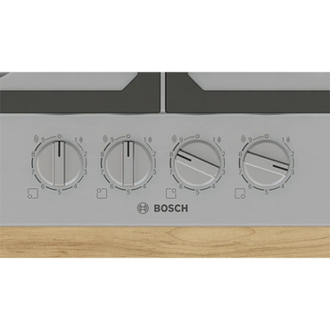 Bosch Series 6 60 cm Built-in Gas Hob - 4 Burners - Stainless Steel - Model PCP6A5I90M