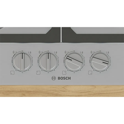 Bosch Series 6 60 cm Built-in Gas Hob - 4 Burners - Stainless Steel - Model PCP6A5I90M