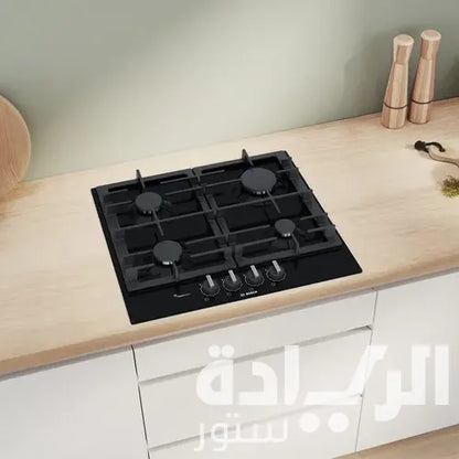 مسطح غاز بلت ان بوش 4 شعلات سيريس 6 - مقاس 60 سم - أسود - موديل - PCP6A6B90