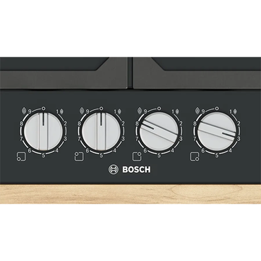 Bosch Series 6 Built-in Gas Hob, 60 cm, 4 Burners, Black Enamel Surface - Model - PCP6A6I90