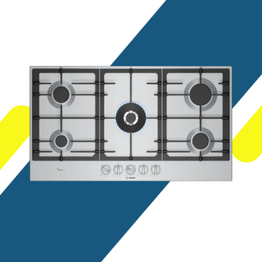 بوتاجاز بلت إن غاز بوش سيريس 6 – 90 سم، ستانلس ستيل، 5 شعلة - موديل - PCR9A5I90