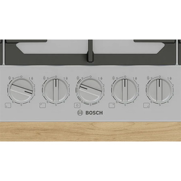 بوتاجاز بلت إن غاز بوش سيريس 6 – 90 سم، ستانلس ستيل، 5 شعلة - موديل - PCR9A5I90