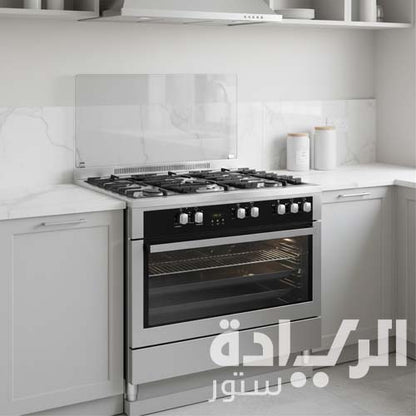 بوتاجاز غاز سيمفر – استانلس 60×90 سم – 5 شعلات ساباف إيطالية – إشعال ذاتي – موديل – PF9060SGI-01