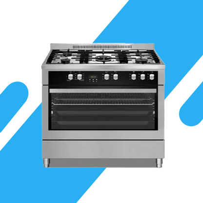 بوتاجاز غاز سيمفر – استانلس 60×90 سم – 5 شعلات ساباف إيطالية – إشعال ذاتي – موديل – PF9060SGI-01