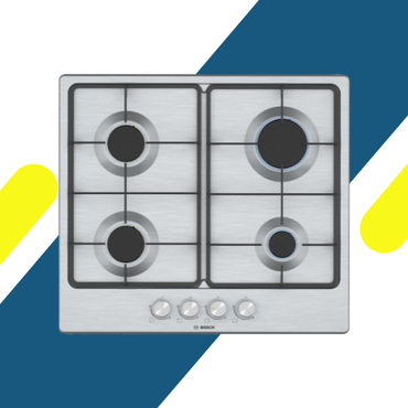 مسطح غاز بلت إن بوش 60 سم ستانلس ستيل 4 شعلة صنع في إسبانيا