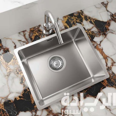 حوض مطبخ استانلس ستيل مقاس 45×40 سم من بيورتي – موديل - PK001