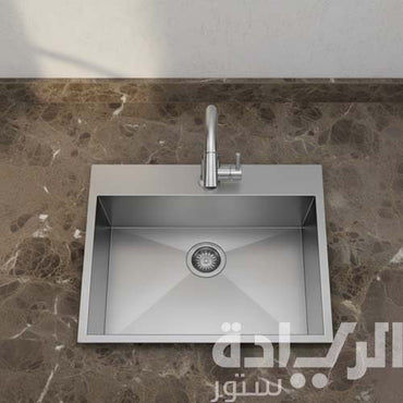 حوض مطبخ كورجي بيورتي ستانلس ستيل 304 – 60×50 سم – صناعة تركية موديل - PK009