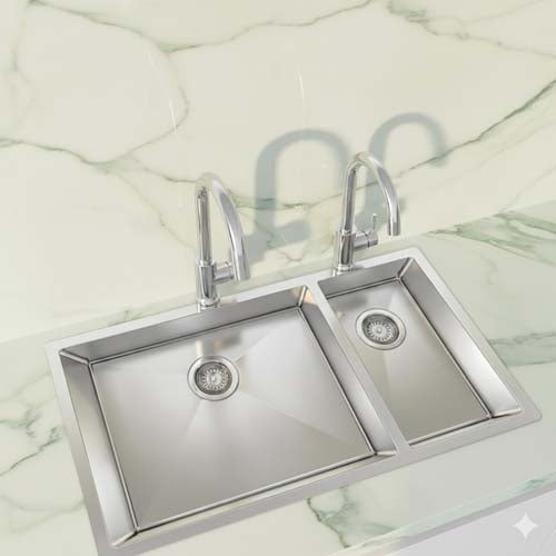 حوض مطبخ كورجي بيورتي ستانلس ستيل 304 – 79×44 سم – موديل - PKD006