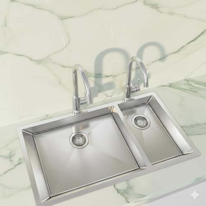 حوض مطبخ كورجي بيورتي ستانلس ستيل 304 – 79×44 سم – موديل - PKD006