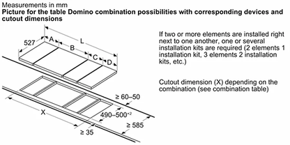 بوتاجاز بلت إن كهرباء بوش Domino Series 2 – 30 سم سيراميك - PKF375CA2E