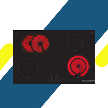 بوتاجاز بلت إن كهربائي بوش سيريس 6، 80 سم، أسود، تركيب سطح بدون إطار - PKN811FP2E