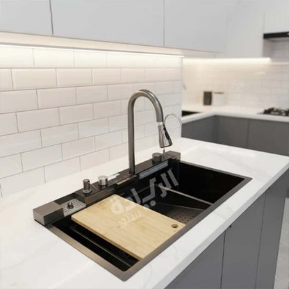 Purity Korean Kitchen Sink 85*48 cm Digital with Buttons Model - PSM 850 BL Digital - Purity
