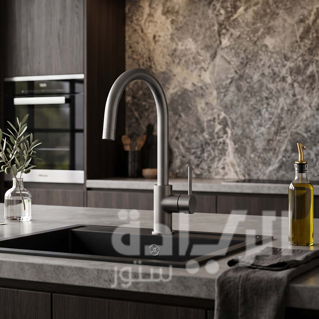 Purity Rondo Kitchen Mixer Titanium Grey - Turkish with Spanish Cartridge and 10-Year Warranty - PU151644317