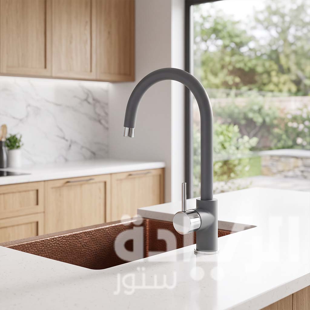 Pioretti Rondo Kitchen Mixer, Graphite Grey x Chrome - Turkish with Spanish Cartridge - PU151644367
