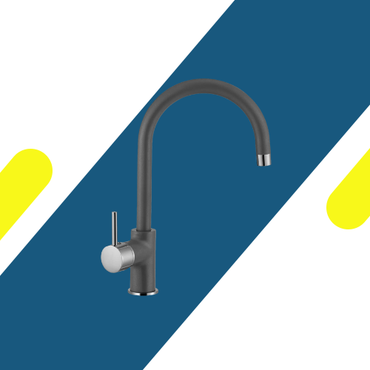 خلاط مطبخ بيورتي روندو جرافيت رمادي في كروم جودة عالية بضمان 10 سنوات