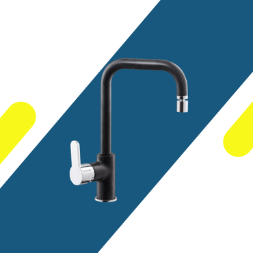 خلاط مطبخ بيورتي لينتو أسود جرانيت تركي بقنطرة دوارة جودة عالية