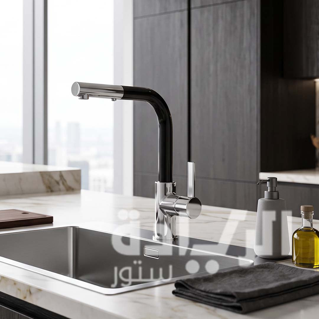 Purity Black Kitchen Mixer Tap Kelvin Pull-Out with Magnetic Technology - Turkish with a Spanish Heart - PU157344614