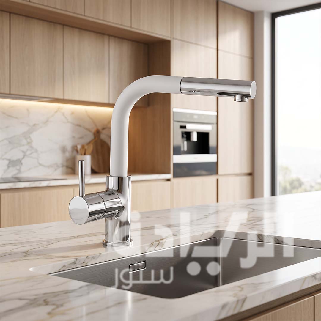 Kitchen mixer Purity Kleen pull-out white x chrome - Turkish with Spanish cartridge - PU157344716