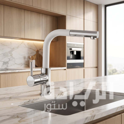 Kitchen mixer Purity Kleen pull-out white x chrome - Turkish with Spanish cartridge - PU157344716