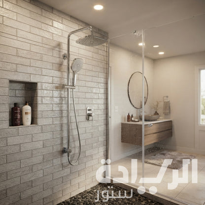 Purity Mode S Turkish Shower System (Rain Shower) - Complete Square Design with Mixer - PU15780191
