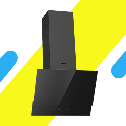 شفاط ديكوري فايورى من جورينيا أسود بالمدخنة 60 سم موديل قوة شفط 383 م³/ساعة - موديل - PWHI648EB