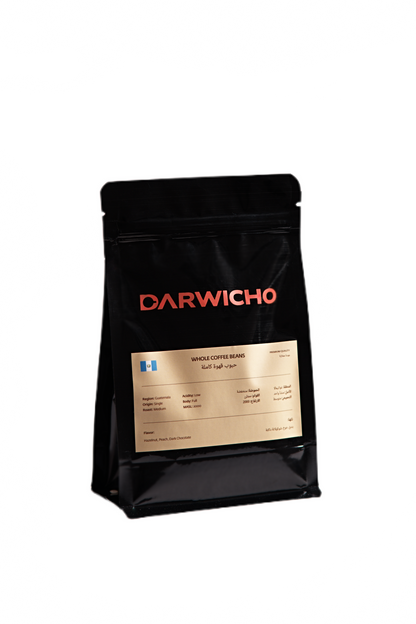 حبوب قهوة كاملة جواتيمالا أرابيكا 100% – درويتشو كوفي – 250 جرام