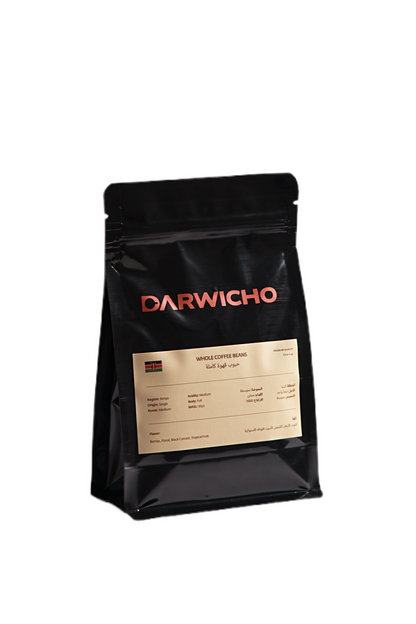 حبوب قهوة كاملة كينية أرابيكا 100%  – درويتشو كوفي – 250 جرام