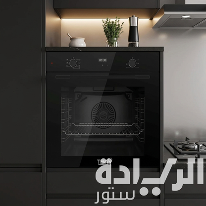 فرن بلت إن كهرباء تيفا (Teva) 60 سم – سعة 82 لتر – ديجيتال – زجاج أسود – موديل QBPRM 633 CS