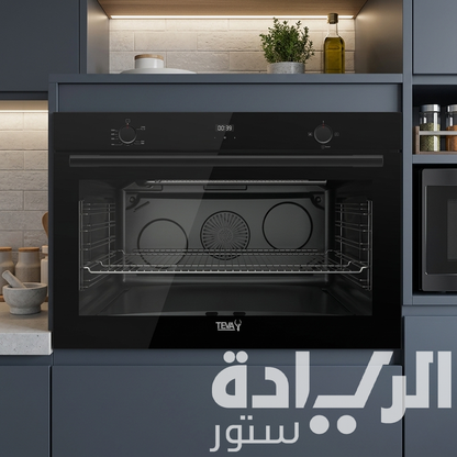 Teva 90cm Built-in Gas Oven – 120L Capacity – Air Fryer Equipped – Black Glass – Model QGSTL-9 71LM3 CS