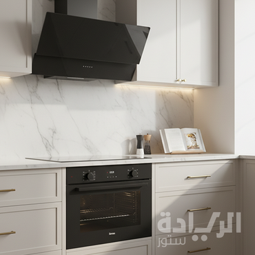 فرن كهرباء بلت إن كيتشن لاين كريستال أسود 60 سم – 8 وظائف طهي ومروحة توزيع حرارة – سعة 73 لتر – موديل – QMDMD 642 CS