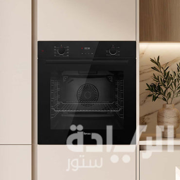 فرن كهرباء بلت إن فيماش كريستال أسود 60 سم – 8 وظائف طهي ومروحة توزيع حرارة – سعة 73 لتر – موديل – QMDMD 642 CS