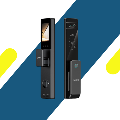 قفل باب ذكي ليڤانا (Levana) R03 Ai Cat Eye – أسود ملكي، كاميرا إنتركم ونظام أمان الأطفال