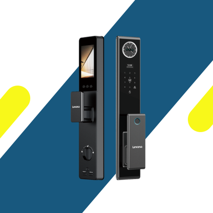 (Levana) قفل باب ذكي ليڤانا R05 Ai Cat Eye – كاميرا فيديو، شاشة 4.5 بوصة، ونظام أمان الأطفال